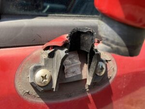 スズキツインミラー樹脂溶接修理